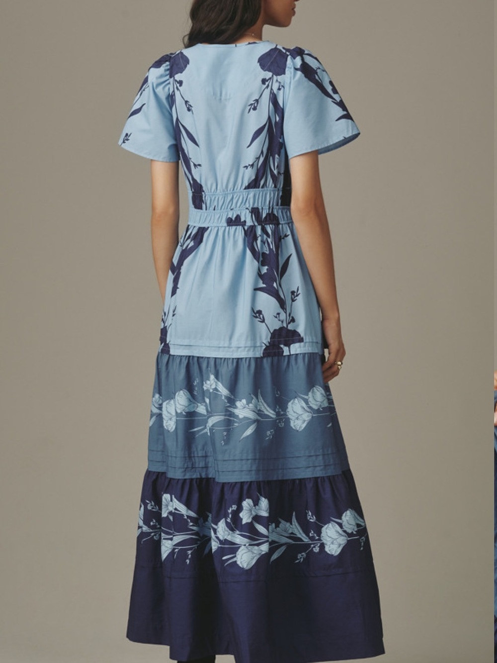 ANTHROPOLOGIE The Somerset Maxi Dress in Soft Blue Floral size Small - Picture 2 of 4